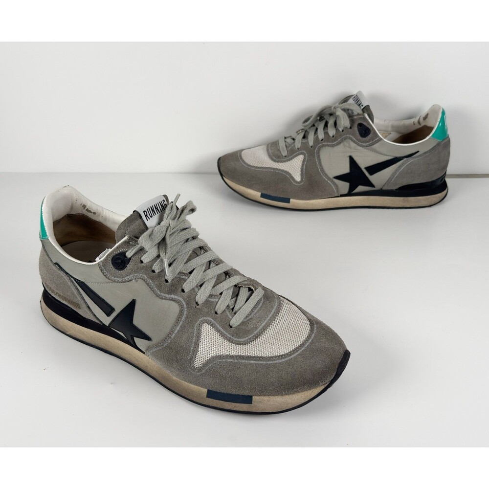 Golden Goose Men's Grey/Black Suede Running Sneaker Size EU 42 US 9
